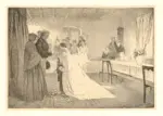Dagnan-Bouveret, P.A.J. , B&eacute;nediction des jeunes Epoux avant le mariage;coutume de Franche-Comt&eacute; -