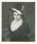 Anonimo , Dauloux, Henri Pierre - sec. XIX - Ritratto di donna con cappello