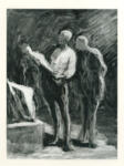 Daumier, Honoré , - Due uomini in piedi che leggono un giornale