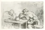 Anonimo , Daumier, Honor&eacute; - sec. XIX - Pasto di una povera famiglia