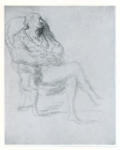 Daumier, Honoré , Homme assis dans un fauteuil - Studio