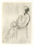 Anonimo , Daumier, Honor&eacute; - sec. XIX - Balia con bambini