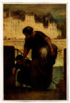Daumier, Honoré , - Madre con bambino per mano