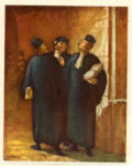 Anonimo , Daumier, Honoré - sec. XIX - Three lawyers