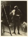 Anonimo , Daumier, Honor&eacute; - sec. XIX - Le peintre au chevalet