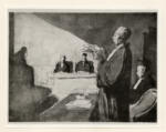 Daumier, Honoré , Avocat lisant devant le tribunal