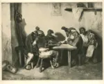 Anonimo , Decamps, A.G. - sec. XIX - Persone al tavolo