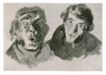 Anonimo , Delacroix, Eugène - sec. XIX - Ritratti di Leblond e F. Guillemardet