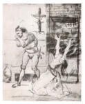 Anonimo , Delacroix, Eugène - sec. XIX - Faust nella prigione di Margherita