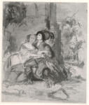 Delacroix, Eugène , Coppia di amanti abbracciati