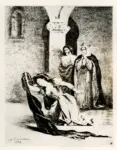 Delacroix, Eug&egrave;ne , Gesang der Ophelia