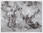 Anonimo , Delacroix, Eugène - sec. XIX - Trionfo del genio