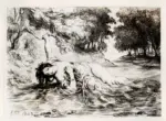Anonimo , Delacroix, Eugène - sec. XIX - Ophelias Tod