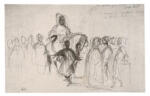 Anonimo , Delacroix, Eugène - sec. XIX - Studio per "Il sultano del Marocco attorniato dalla sua guardia"