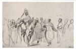 Delacroix, Eugène , Studio per "Il sultano del Marocco attorniato dalla sua guardia"