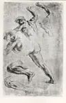 Delacroix, Eugène , Studio di nudo maschile in movimento