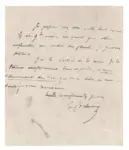 Anonimo , Delacroix, Eugène - sec. XIX - Lettera di Eugène Delacroix a Stendhal