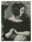 Anonimo , Delacroix, Eug&egrave;ne - sec. XIX - Ritratto di George Sand