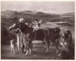 Anonimo , Delacroix, Eugène - sec. XIX - La famiglia araba - La lezione di equitazione