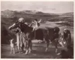 Anonimo , Delacroix, Eug&egrave;ne - sec. XIX - La famiglia araba - La lezione di equitazione