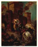 Anonimo , Delacroix, Eug&egrave;ne - sec. XIX - Il rapimento di Rebecca