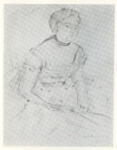 Degas, Edgar , Jeune femme assise avec eventail