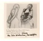Anonimo , Degas, Edgar - sec. XIX - Two studies for a Music-Hall Singer