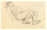 Anonimo , Degas, Edgar - sec. XIX - Femme nue couch&egrave;e - Nude woman lying