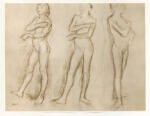 Anonimo , Degas, Edgar - sec. XIX - Three nude dancers