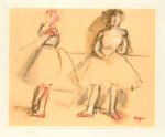 Anonimo , Degas, Edgar - sec. XIX - Due giovani ballerine alla sbarra di esercizio