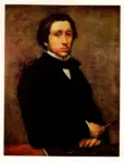 Degas, Edgar , Autoritratto. Degas al Poste-Fusain