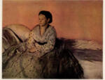 Degas, Edgar , Donna seduta in abito di mussola