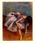 Anonimo , Degas, Edgar - sec. XIX - Dancer tying her slipper