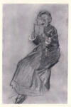Degas, Edgar , Femme lisant un catalogue