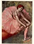 Anonimo , Degas, Edgar - sec. XIX - Ballerina seduta che massaggia il piede destro