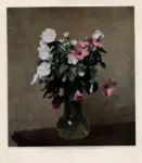 Fantin-Latour, Henri , Vaso con fiori e rose