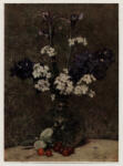 Fantin - Latour, Henri , - vaso di fiori con ciliege