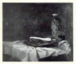 Forain, Jean-Louis , Nature morte à la côte de porc et au cornichons