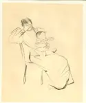 Forain, Jean-Louis , Donna con bambino