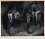 G&eacute;ricault, Th&eacute;odore , Two horses in a stable