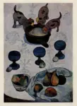 Gauguin, Paul , Natura morta con cani e frutta