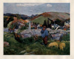 Gauguin, Paul , Paesaggio con contadino e maiali