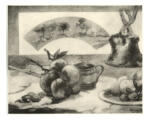 Gauguin, Paul , Natura morta con ventaglio