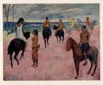 Anonimo , Gauguin, Paul - sec. XX - Reiter am Strand