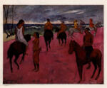 Gauguin, Paul , Cavalieri sulla spiaggia
