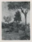 Gauguin, Paul , A woody Landscape, whith two cows clearing and farm buildings beyond