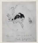 Anonimo , Gauguin, Paul - sec. XIX - Projet d'Assiette ("Homis soit qui mal y pense")