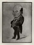 Anonimo , Giraud, Eug&egrave;ne - sec. XIX - Portrait charge de Saint-Beuve