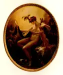 Girodet-Trioson, Anne-Louis , Portrait satirique de M.lle Lange en Dana&eacute;