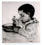 Guillaumin, Jean-Baptiste-Armand , - Bambino che mangia